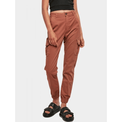 Comfortable Urban Classics Women's Stretch Jeans with Pockets, 320 g/m², Cotton, Terracotta Orange