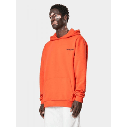 bequemer 9N1M SENSE Herren Hoodie Rippstrick Kapuze 350 g/m² mit Baumwolle Orange