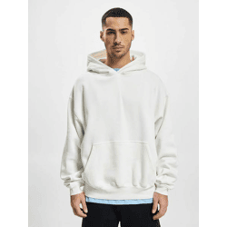 bequemer DEF Herren Hoodie Taschen Kapuze 360 g/m² mit Baumwolle Ecru-Weiß