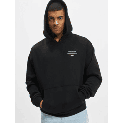 Comfortable MJ GONZALES Men's Hoodie with Large Hood and Ribbed Cuffs, 460 g/m², Cotton Blend, Black