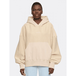 bequemer PEGADOR Damen Hoodie mit Baumwolle Beige
