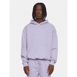 bequemer URBAN CLASSICS Herren Hoodie Rippbündchen Kapuze 280 g/m² mit Baumwolle Violett