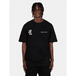 bequemes Lost Youth Herren T-Shirt Oversize 240 g/m² mit Baumwolle Schwarz