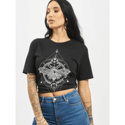 Comfortable Mister Tee Women's T-Shirt, Ribbed Knit, 180 g/m², with Cotton, Black