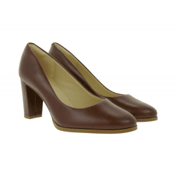 Clarks Kaylin Cara Damen High-Heels Abend-Schuhe mit Absatz Echtleder-Schuhe Slip-On Pumps 26167441 Cognac-Braun