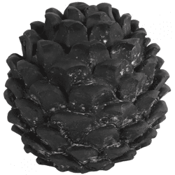 Countryfield Skulptur Tannenzapfen Donato L schwarz 18 cm