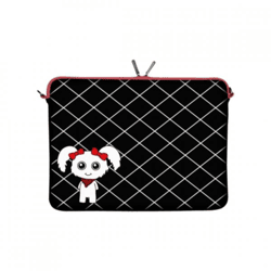 Digittrade Laptop-Hülle „Fluffy“, schwarz, 11,6 Zoll