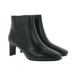 Elegante Clarks Damen Seren 55 Top Echt-Leder Absatz-Stiefelette – Klassischer Ankle-Boot 26166942 Schwarz 