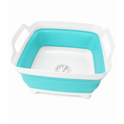 Faltbare Spülschüssel 19 Liter Platzsparende Wasch-Schüssel 9941781 Blau/Weiß