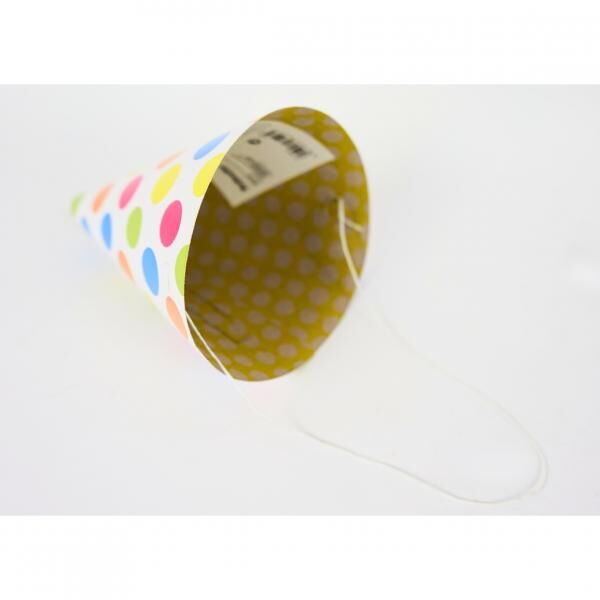 Partyhut Papier 16 cm 3fach sortiert