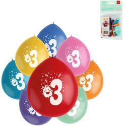 Folat Luftballons Party Pop Monsters Figur 3 Farben Mix 23 cm 8 Stück