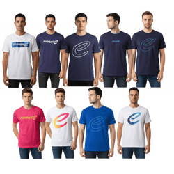Formula E Herren T-Shirt Baumwoll-Shirt mit Formula E Logo Sommer-Shirt in Weiß, Navy, Blau, Navy, Weiß, Navy, Pink, Navy oder Weiß