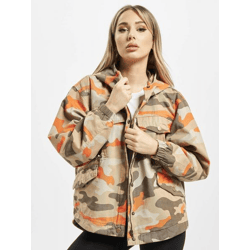 funktionale Urban Classics Damen Jacke große Kapuze Taschen 270 g/m² mit Baumwolle Camouflage
