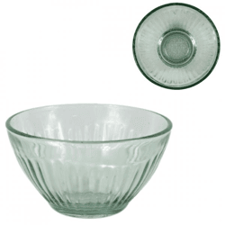 Glasschale mit vertikaler Riffelung 9 cm