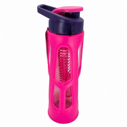 Green Canteen Trinkflasche mit Klappverschluss, Glas, rosa/lila, 561 ml