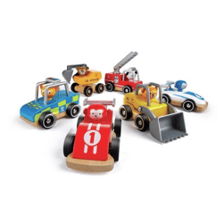 Hape - Speedster Vehicle Set (12 pieces) Display