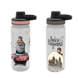 Harry Potter Trinkflasche „Back to Hogwarts“ oder „Hogwarts Express“ 700 ml mit Schraubdeckel im magischen Design Transparent/Schwa