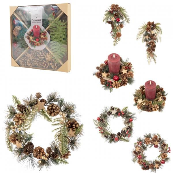 Hobby Flora DIY Weihnachtskranz 25 cm 7-fach sortiert