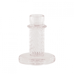 Housevitamin Kerzenleuchter Twist Glas rosa 10 cm