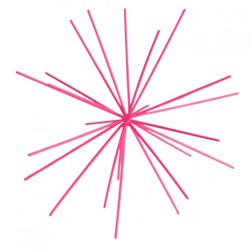 Housevitamin Ornament Feuerwerk Metall neon pink 25 cm