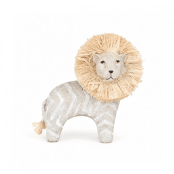 J-Line Figur „Löwe“ aus Raffia, 16 cm