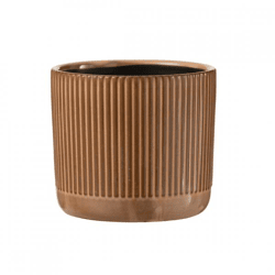 J-Line Blumentopf Serie S, braun, 12 cm