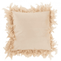 J-Line-Kissen „Pluemen“, beige, 45 x 45 cm