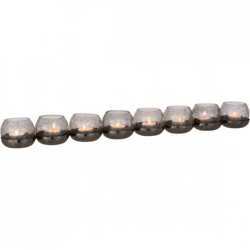 J-Line Teelichthalter Craquele, 8 Kugeln, schwarz, 71 cm