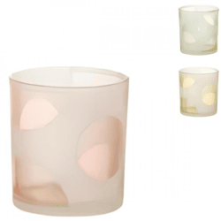 J-Line Teelichthalter Glas 8 cm 3 Stück sortiert