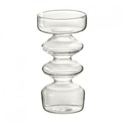 J-Line Vase „Luna“, transparentes Glas, 14 cm