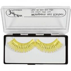 Jofrika Kosmetik künstliche Wimpern gelb/glitter 9,5 cm B-Wahl VE500