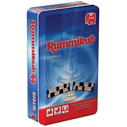 Jumbo Spiele 03817 - Original Rummikub – Kompakt in Metalldose