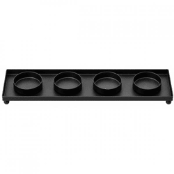 Kerzenleuchter Metall schwarz 28 cm