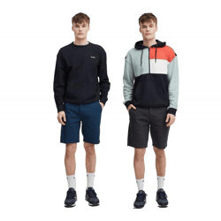 klassische BLEND Herren Chino Shorts mit Knopf und Reißverschluss Shorts 20715732 in Dunkelblau oder Schwarz