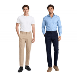 klassische CASUAL FRIDAY CFMarc Herren Hose mit Brandlabel Freizeithose 20505227 in Beige oder Dunkelblau