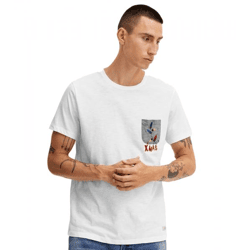 klassisches BLEND Herren T-Shirt mit Rundhals Shirt 20714914-110602 Weiß