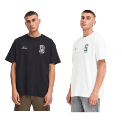 klassisches SOLID SDRowdy Herren T-Shirt mit Rundhals Shirt 21108686 in Schwarz oder Weiß