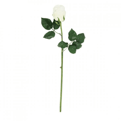 Künstliche Blume Rose Seide weiß 59 cm