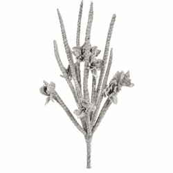Künstliche Blumen Schaum grau 105 cm