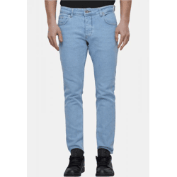lässige 2Y Premium Herren Jeans Skinny Fit Stretch Reißverschluss mit Baumwolle Blau