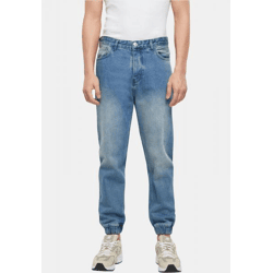 lässige 2Y Premium Herren Jeans Straight Fit Stretch Reißverschluss mit Baumwolle Blau