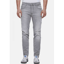 lässige 2Y Premium Herren Jeans Stretch mit Baumwolle Grau