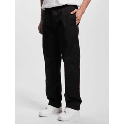 lässige DEF Herren Jeans Slim Fit Kordelzug Taschen mit Baumwolle Schwarz