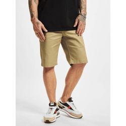 Casual Dickies Men's Shorts, Slim Fit, Zipper Pockets, Beige