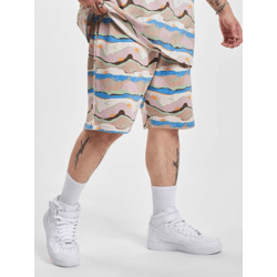 lässige Just Rhyse Herren Shorts Kordelzug Taschen mit Baumwolle Beige