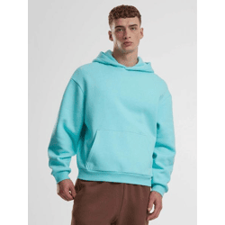 lässiger Urban Classics Herren Hoodie Kapuze 330 g/m² mit Baumwolle Hell-Blau