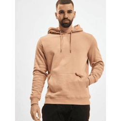 Casual Urban Classics Men's Hoodie with Drawstring and Ribbed Cuffs, 300 g/m², Cotton, Vintage Pink