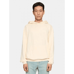 lässiger Urban Classics Herren Hoodie Rippbündchen Kapuze 280 g/m² mit Baumwolle Ecru-Weiß