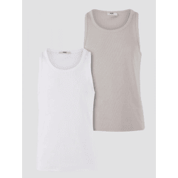 Casual DEF Men's T-Shirt, Cotton, White/Gray