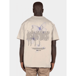 Casual MJ Gonzales Men's Oversized T-Shirt, 240 g/m², Cotton, Beige